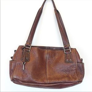 Fossil pebbled leather bag handbag satchel